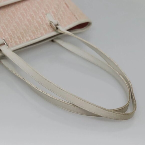 Christian Dior Trotter Canvas Tote Bag Pink Silver Auth - Picture 8 of 16